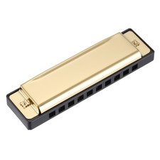 Harmonica 10 Holes 10 Tones C Key Harmonica Mouth Musical Instruments Gold 