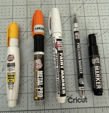 Lot 5 of Assorted NEW Paint Markers Various Brands/Styles/Sizes As Shown 
