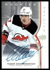 2020-21 UPPER DECK PREMIER ROOKIE AUTO Yegor Sharangovich Auto New Jersey Devils