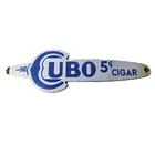 Vintage Tobacco Porcelain Sign - Cubo Cigars Gas Service Cigarette Pump Sign