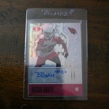 2017 Panini Illusions Football Budda Baker Rookie Card Auto #174 /50 SSP MINT. rookie card picture