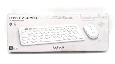 Logitech Pebble 2 Combo, kabelloses Tastatur und Maus Set - Weiß, US-Englisch - Bild 1 von 4