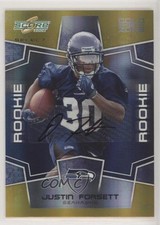 2008 Score Select Rookie Gold Zone Signatures 7/50 Justin Forsett #426 Auto gh4
