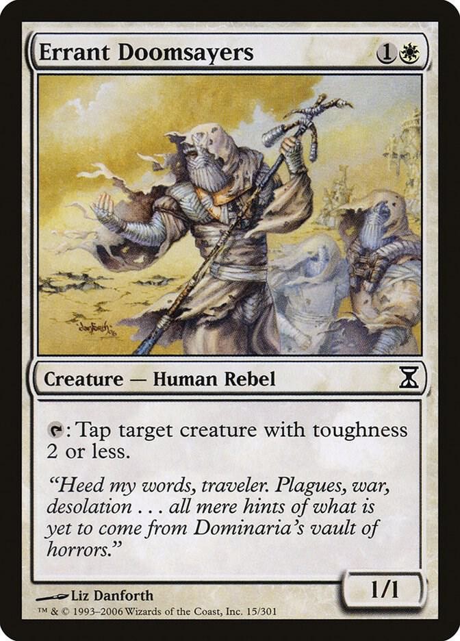 Errant Doomsayers 15 Common Time Spiral Magic: The Gathering Lightly Played