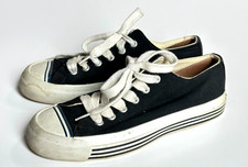 VTG Pro Keds Black 69er Uptowner Canvas Athletic Shoes W 9 M 7.5 Kool Herc DMC
