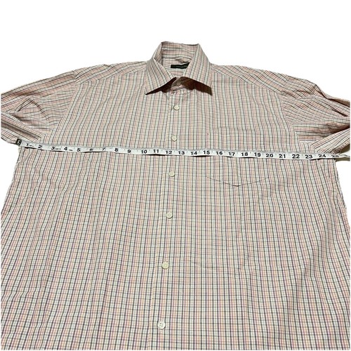 Ermenegildo Zegna LS Check Button Up Dress Shirt Mens Size XXL Flaw Read Details - Picture 7 of 15