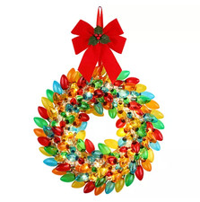 Mr. Christmas 17  Bulb Wreath Warm White Stea...