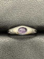 New Condition Sterling Silver Amethyst Ring Size 7 E12