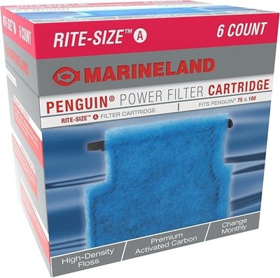 MARINELAND RITE SIZE A  6 PACK PENGUIN BIO-WHEEL FILTER CARTRIDGE 75 & 100