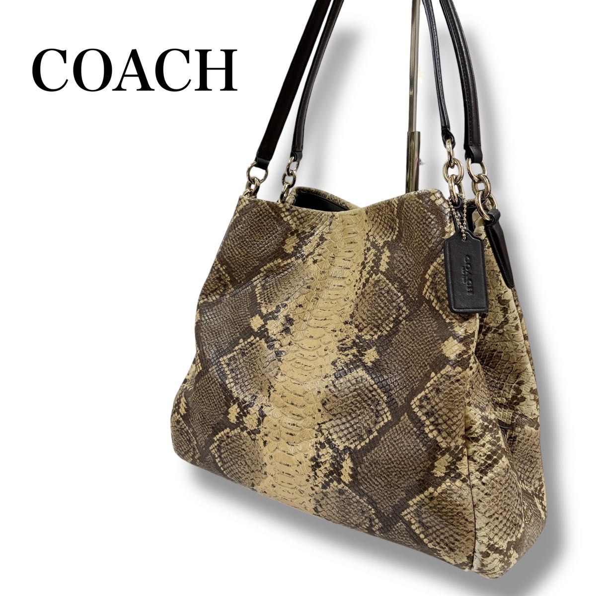 Excellent condition COACH python pattern snake em… - image 1