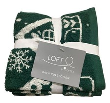 LOFT BATH COLLECTIONS  Green/White Set of 4 W...
