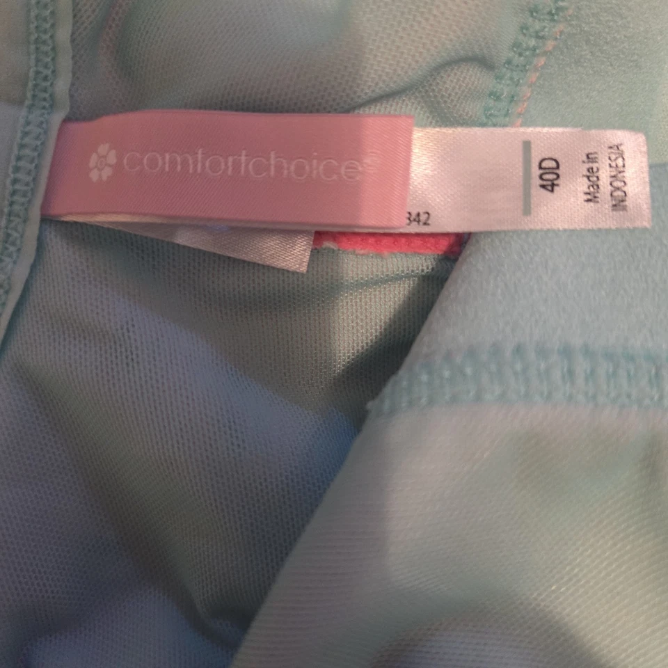 Sujetador Comfort Choice 40 D Cómodo Colorido Frontal Cremallera Rosa Menta Floral 40D Foto 3 de 4