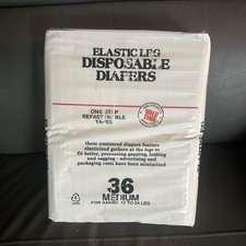 Pack Of 36 Medium Plastic Vintage Diapers