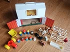 VINTAGE 1967 Fisher Price Play Family Farm #915 Animals People Fence Tractor MOO