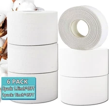 ANAMPION (6 Pack) White Athletic Sports Tape Very Strong Easy Tear No Sticky Res