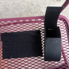 Authentic Prada Eyeglass sunglasses Hard Case w/ Original Prada Box Black