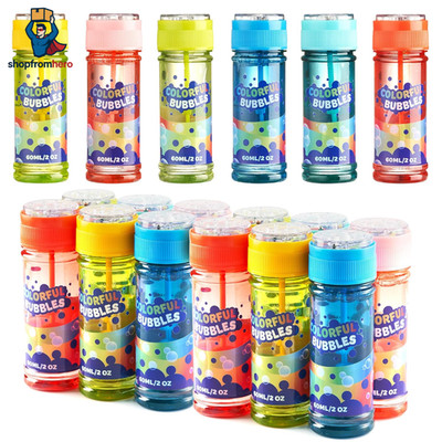 JOYIN 12-Pack Seifenblasenflaschen (2oz/60ml Seifenblasenlösung) - Buntes