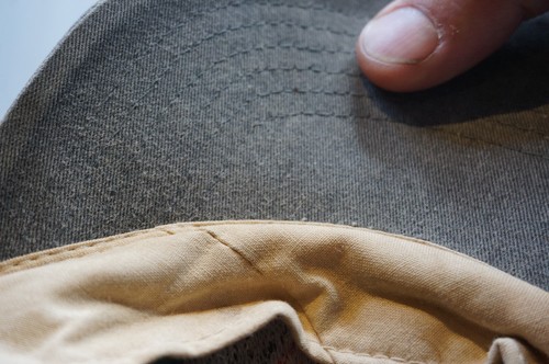 Designer Scotch Brite Cap Hat strapback Leather clasp Spellout VTG stained - Picture 15 of 15
