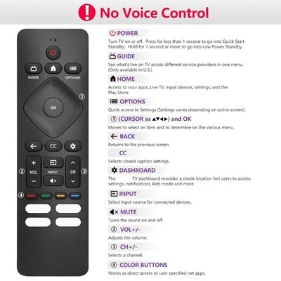 Ergonomic Television Remote 43PUL7652 for F7 32PFL5505/F7 65PFL5604/F7 55PFL5604