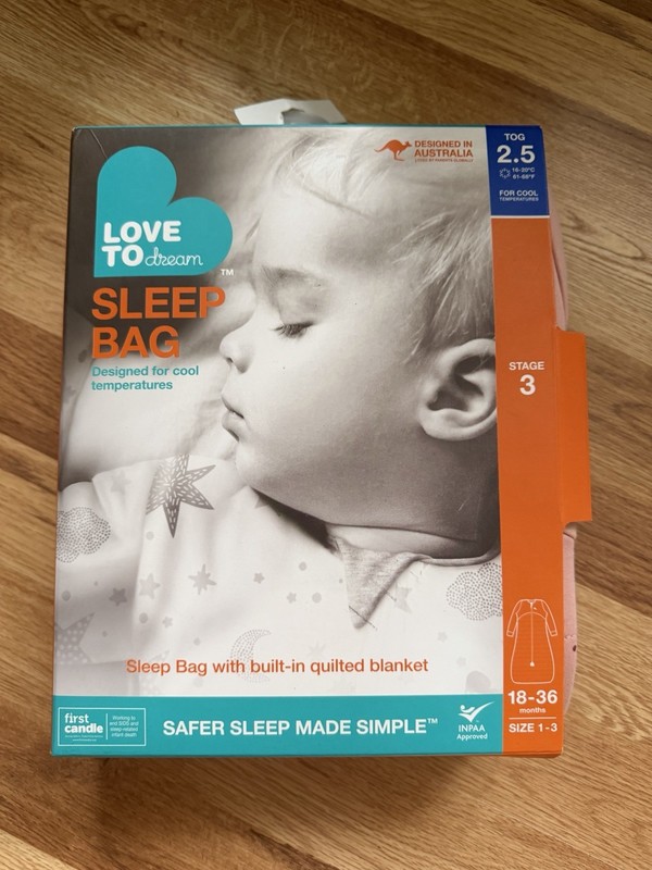 Love to Dream Warm Toddler Sleep Bag (18-36 Mo) Super Soft Temp Regulating