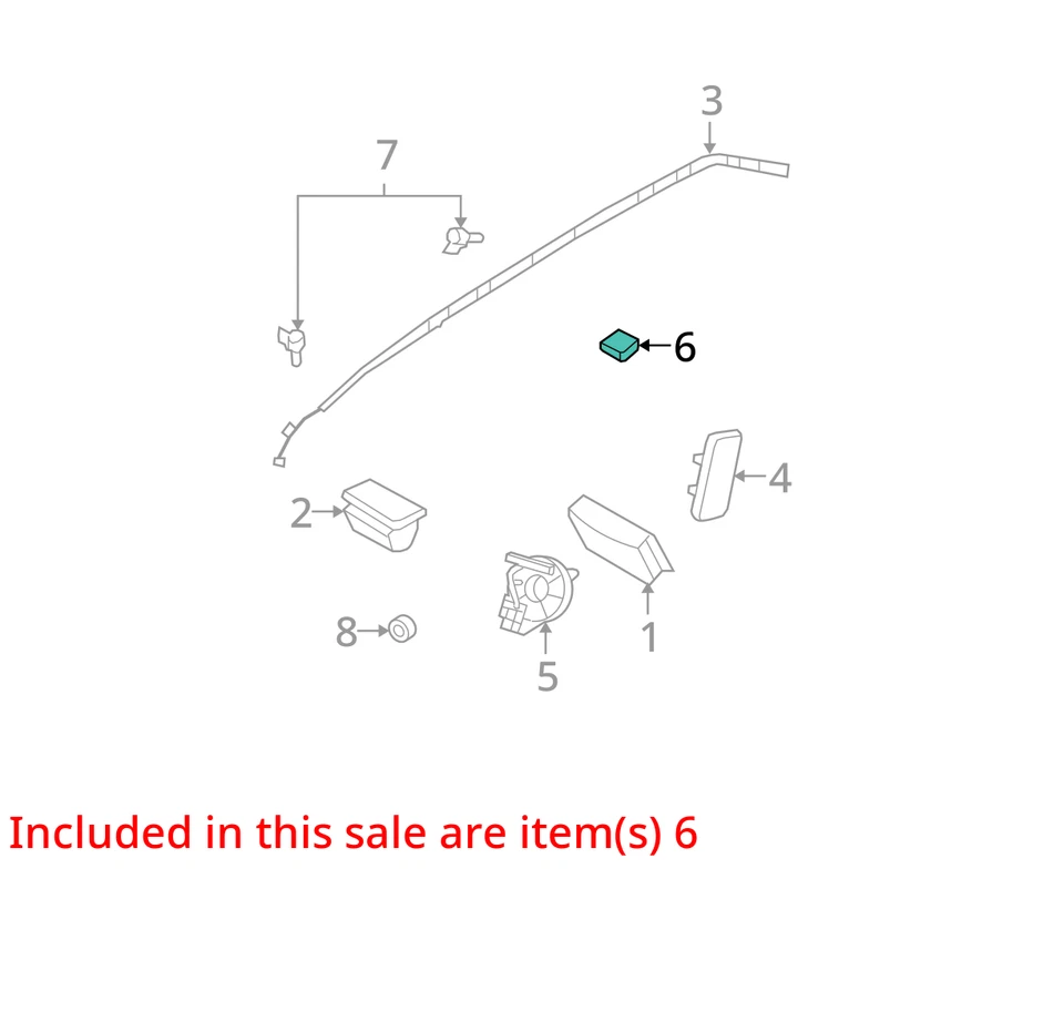 Unidad de módulo de control de bolsa de aire de airbag Ford Edge 2007-2010 OEM Foto 4 de 4