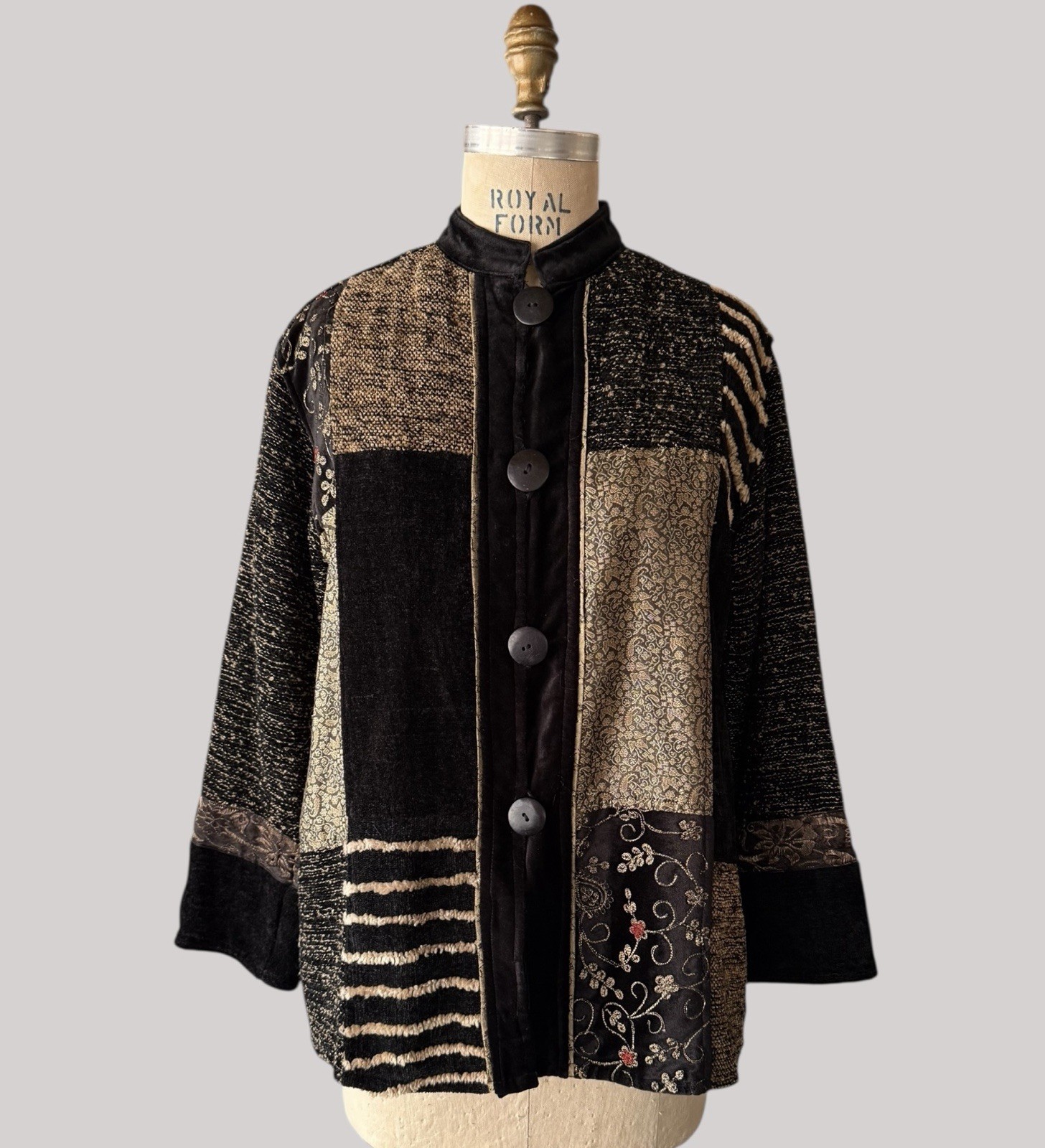 VTG Flashback Patchwork Boho Jacket Women’s Size … - image 1