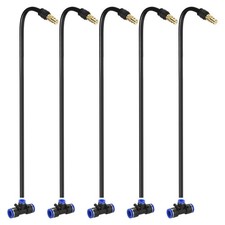 5-Set Brass Misting Nozzles Tee, 16inch/40cm 360 Degree Copper Sprayer