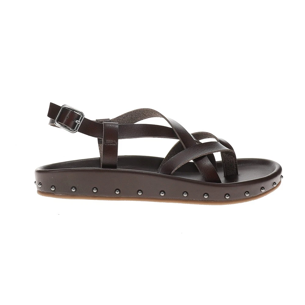 MIA Zurie Studded Slingback Strappy Sling Back Womens Brown Casual Sandals ML26