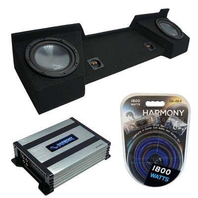 07-13 Chevy Silverado Ext Cab Truck Harmony R124 Dual 12'' Sub Box & HA-A400.1