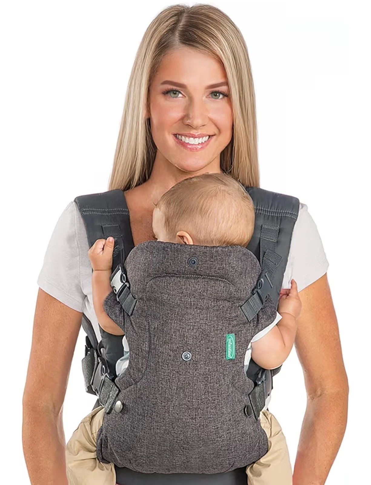 Infantino Flip 4-in-1 Convertible Baby Carrier Grey| 3.6 kg to 14.5 kg 8–32 lbs
