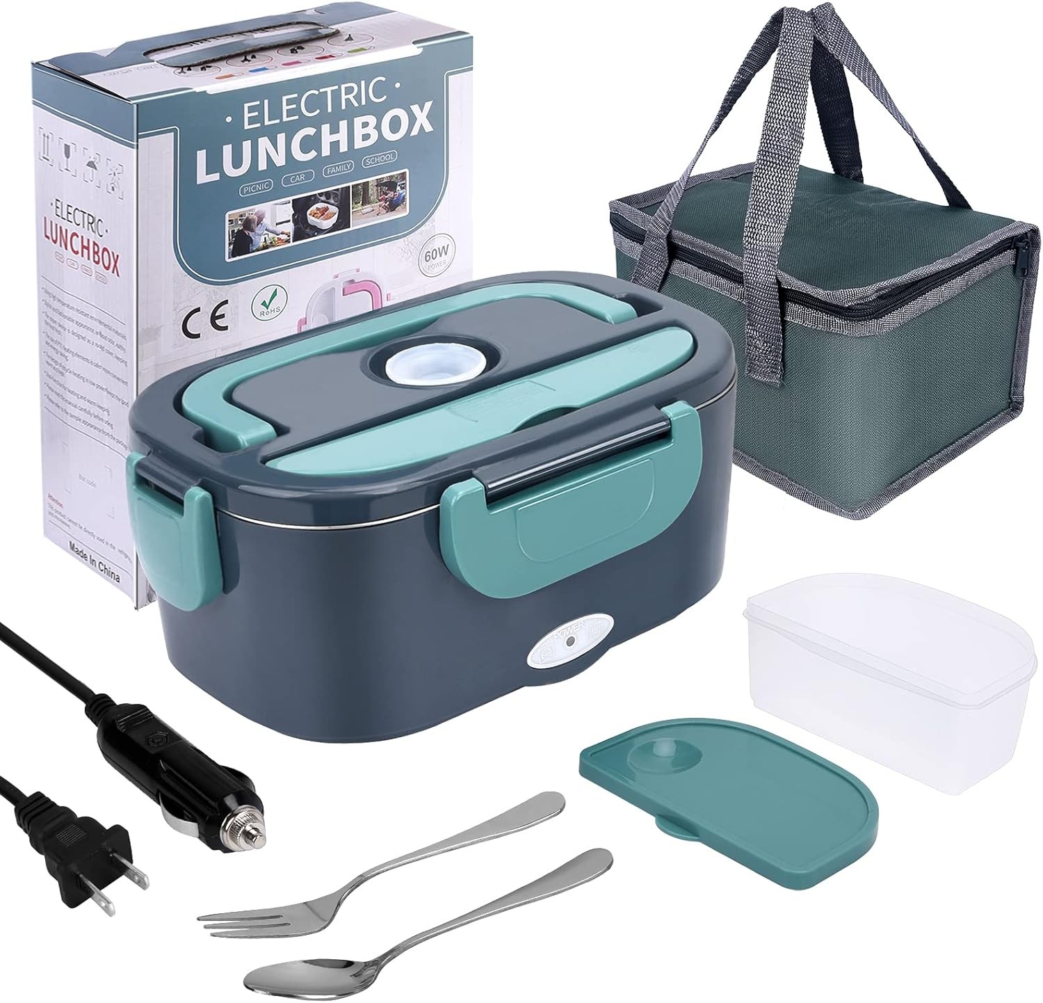 Large Capacity Portable Food Warmer Electric Lunch Box Stain