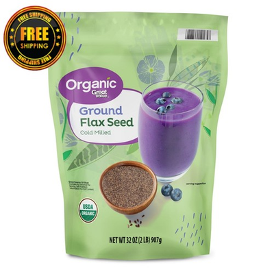 #ad Great Value Organic Ground Flax Seed – 32 oz $8.33