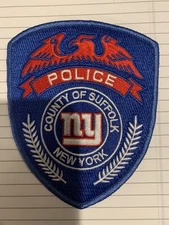 SUFFOLK COUNTY POLICE DEPT SCPD NY GIANTS FOOTBALL SPORTS NOVELTY PATCH NEW YORK