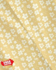 Full Size Floral Duvet Cover 80x90 Yellow Meadow Zipper