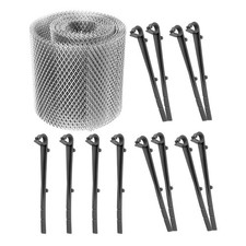  Gutter Guard Mesh Rain Gutter Leaf Guard Stop Clogged Gutters With Fixed Stake