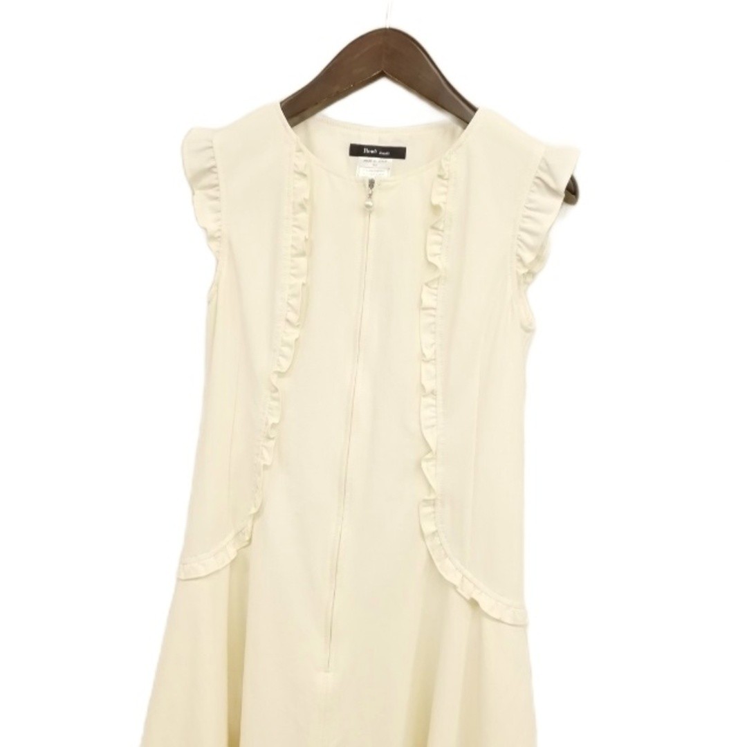 Rene Basic 5016400 Front Zip Ruffled Sleeveless D… - image 2