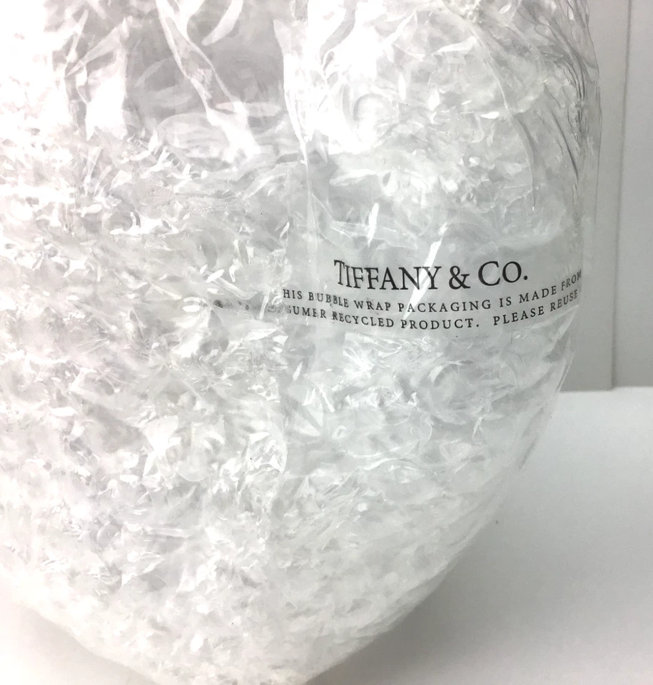 Taza de cerveza a cuadros de cristal tallada Tiffany & Co nueva - patrón descontinuado Foto 2 de 4