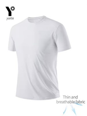7 Pack Men s White T-Shirt | Breathable Cotton Quick Drying Tee | Small - 2XL