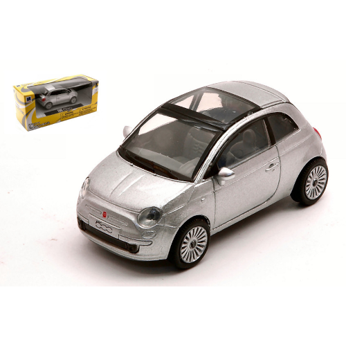 Fiat Nuova 500 2007 Silver 1:43 New Ray Auto Stradali -D- Neues Modell-image