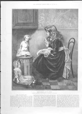 Original Old Antique Print Art Scapegoat By Stacy 1888 0 19th Century