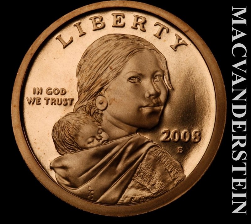 2008-S Sacagawea Dollar - Choice Gem Proof  Lustrous  No Reserve  #L4784