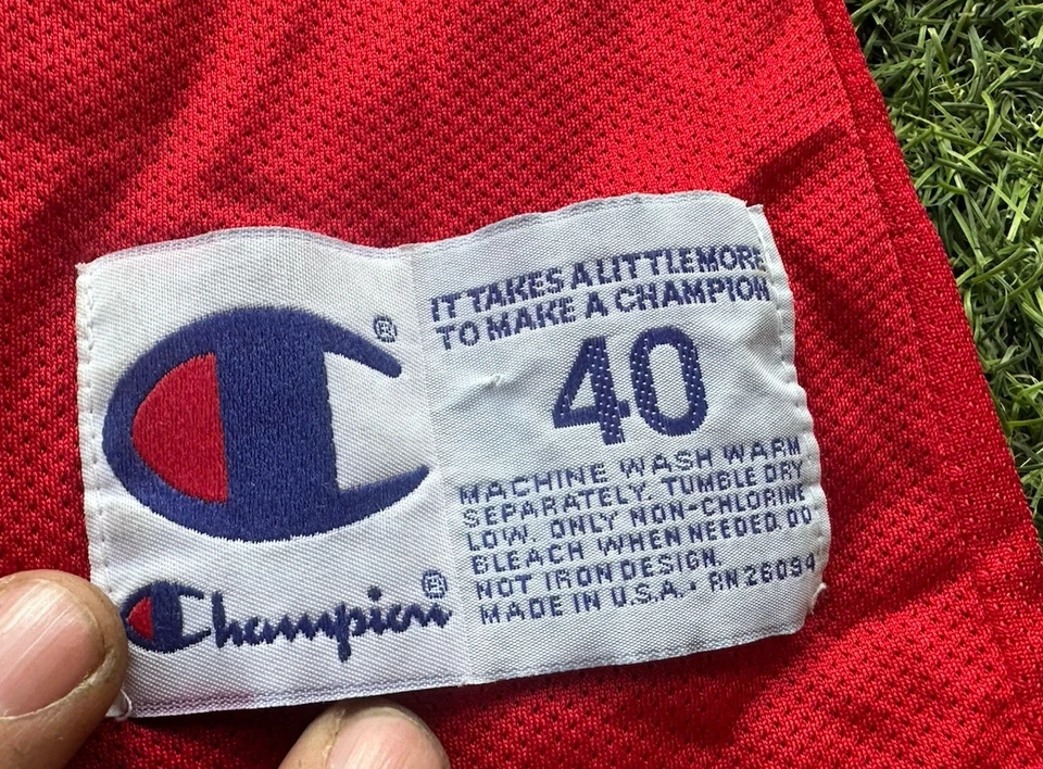 Camiseta Vintage Anos 90 Champion Washington Bullets Chris Webber #2 Tamanho 40 - Imagem 2 de 4