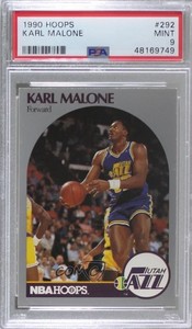 1990-91 NBA Hoops Karl Malone #292 PSA 9 MINT HOF