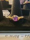 Handmade size 13 wire-wrapped Amethyst rings with Gold-Colored Plated Wire — photo 1