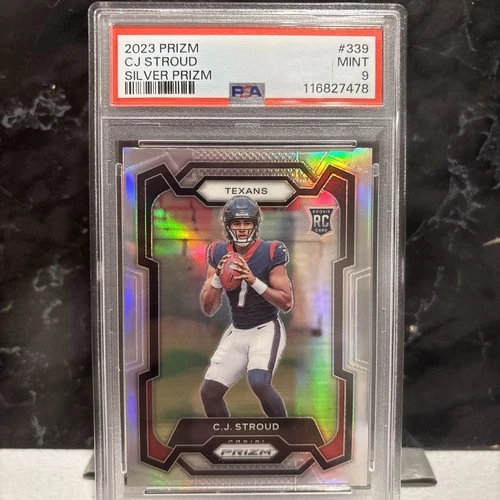 CJ Stroud Silver Prizm 2023 Number 339 PSA 9