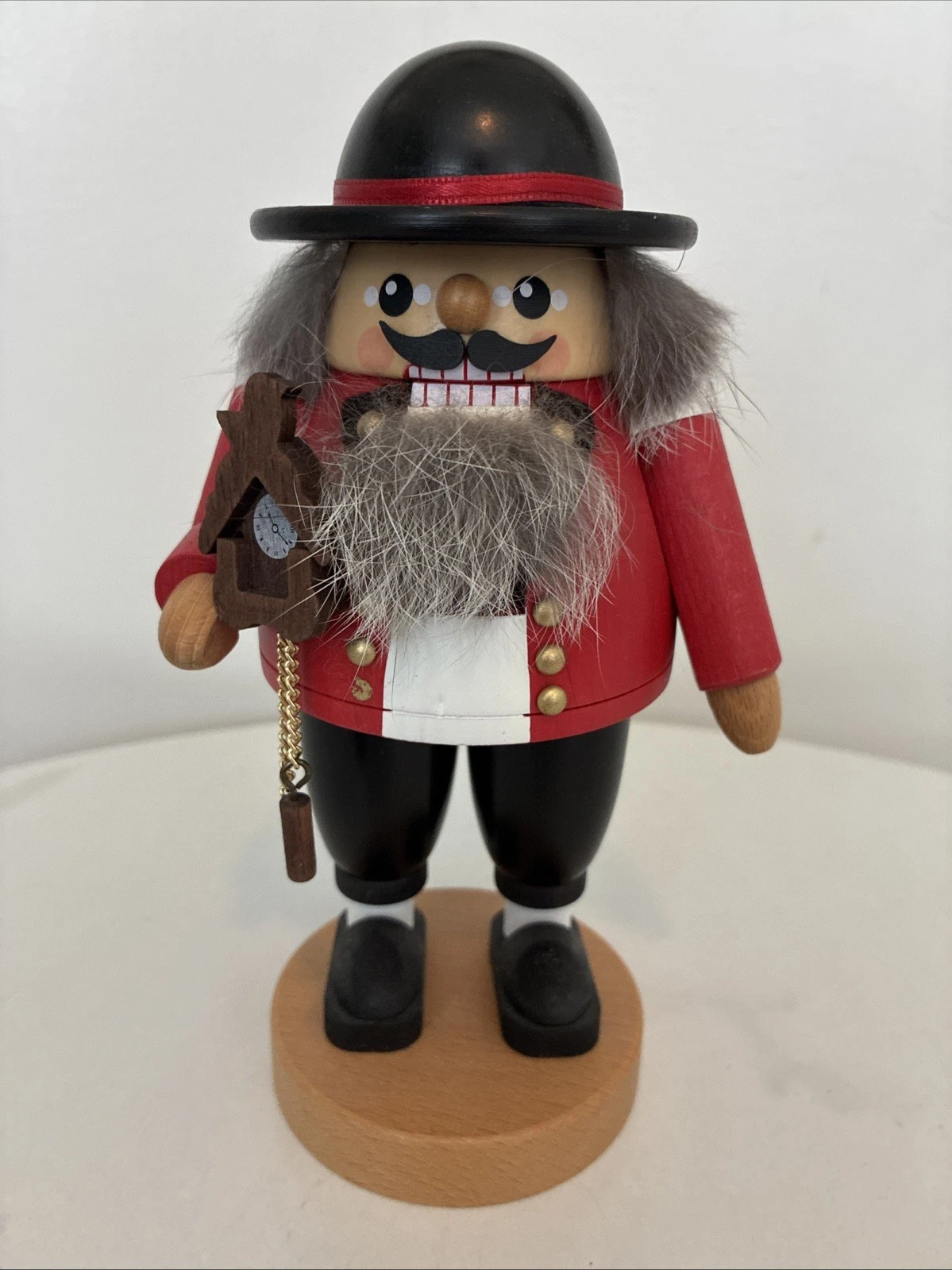 Erzgebirge Germany Clock Maker Wood Nutcracker RG Richard Glasser