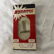 Dynamic Slot Car Brass Body Mounting Kit N0. 401 Adjustable 1" - 3"  VTG New