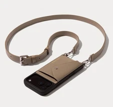 NEW! Bandolier Hailey Cross Body IPhone 16 pro Max Case Greige Beige