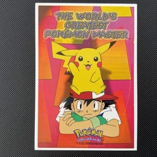 Pokemon Pikachu & Ash Sticker 1999  A&A Global Industries 