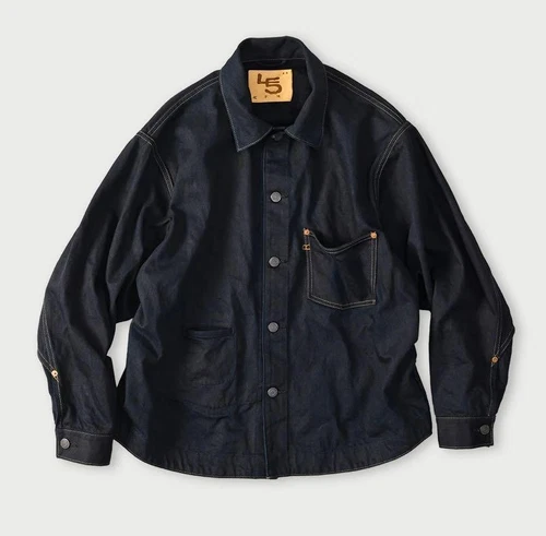 45R 45rpm Dark Indigo Denim Blouson 908 Jacket Light Weight Denim Cotton MINT video thumbnail